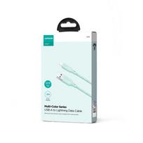 Joyroom USB - Lightning laidas Multi-Color Series A14, 480mb/s, 3A, 1.2m, (SA34-AL3), žalia spalva