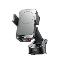 Joyroom automobilinis laikiklis magnetinis belaidis įkroviklis (Dashboard Version) 68 – 95 mm, 15 W Max, su USB į USB-C laidas (1m), (JR-ZS241S), juoda spalva