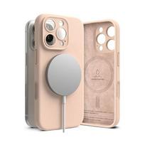 Ringke iPhone 16 Pro dėklas Silicone magnetinis, rožinio smėlio spalva