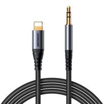 Joyroom keitiklis Lightning į 3.5 mm Mini Jack laidas for iPhones ir iPads, 1.2m, (SY-A06), juoda spalva
