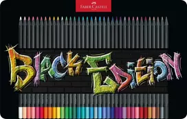 „FABER-CASTELL spalvotieji pieštukai „Black Edition“, 36 vnt., metalinis dėklas“