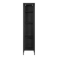 Iš metalo vitrina juodos spalvos 40x180 cm Brisbane – House Nordic