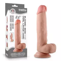 Lovetoy Sliding Skin Dong 8.0 falo imitatorius