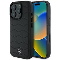 Mercedes MEHCP16L23RWRSK iPhone 16 Pro 6.3" black hard case MB Waves Leather