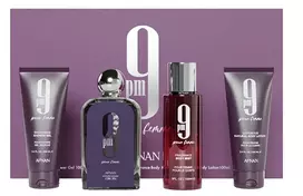 Afnan - 9PM Pour Femme - EDP 100 ml + dušo želė 100 ml + kūno šydas 150 ml + kūno losjonas 100 ml