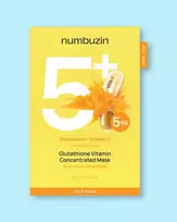 Numbuzin No.5+ Glutathione Vitamin Concentrated Mask - 27 ml * 5 vnt
