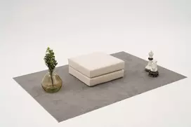 Pufas, Hanah Home, Comfort, kreminis, 95 x 43 x 95