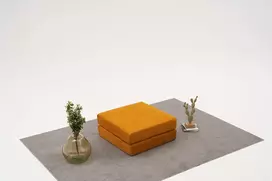 Pufas, Hanah Home, Comfort, oranžinis, 95 x 43 x 95