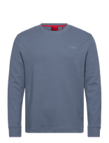HUGO - Austin Ls Shirt - Marškinėliai ilgomis rankovėmis - Mėlyna