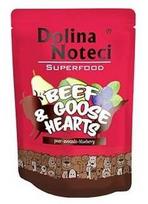 Šlapias šunų maistas Dolina Noteci Superfood Beef and Goose Hearts, jautiena/žąsiena/mėsa, 0.3 kg