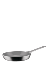 Alessi - Frying Pan In Several Layers Mat Handle With Pvd Coating Ceramic Non-Stick Inside Induction - Keptuvė - Sidabro
