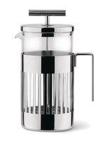 Alessi - French Press In 18/10 Mirror-Polished Stainless Steel And Heat-Resistant Glass 3 Cups - Kavos presas - Sidabro