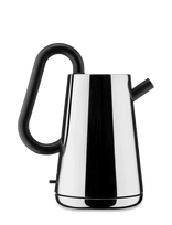 Alessi - Kettle In 18/10 Stainless Steel Handle, Lid And Spout, Black European Plug 2000-2400W - Virdulys - Juoda