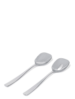 Alessi - Salad Set In 18/10 Stainless Steel - Salotų serviravimo indas - Sidabro