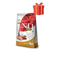 Farmina N&D Grain Free Adult Skin Coat Mini Quail Quinoa be grūdų sausas maistas mažų veislių suaugusiems šunims odai ir kailiui, 100 g