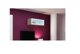 Cama VIGO 90 pakabinama vitrina, 35x90x32cm, 1 durelės, Sonoma ąžuolo ir balta blizgi