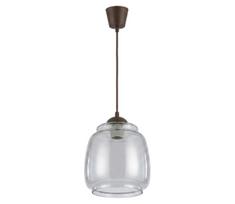 Brilagi - LED pakabinama liustra ant kabelio R GLASS 1xE27/60W/230V skersmuo 26 cm ruda/dūminė pilka