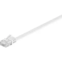 Wentronic Goobay CAT 6 plokščiasis patch laidas, U/UTP, baltas, 1 m - varinė medžiaga (95151)