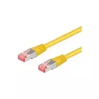 Wentronic Goobay CAT 6a Patch Laidas, S/FTP (PiMF), Geltonas, 10 m – LSZH Halogen-Free, Varis (93700)