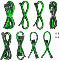 Laidas Cablemod C-Series Pro ModMesh Sleeved 12V-2x6 12VHPWR Dual StealthSense Cable Kit, juoda sp./žalia sp.