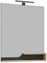 Veidrodis Kalune Design Galia 80-861, su apšvietimu, kabinamas, 80 cm x 100 cm, ąžuolo sp.
