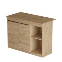 Baro stalas Kalune Design OR2-S, ąžuolo sp., 120 cm x 60 cm x 88.2 cm