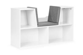 Vaikiška knygų lentyna EcoToys ZKB-5W, balta sp., 102 cm x 30 cm x 61 cm
