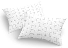 Pagalvės užvalkalas Mijolnir Artus, balta sp./pilka sp., 50 cm x 70 cm, 2 vnt.