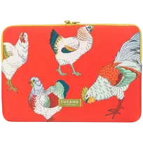 „TUCANO SLEEVE SCHIZZO“ MacBook Air 15 / nešiojamasis kompiuteris 13 / nešiojamasis kompiuteris 14, „FAUNA GALLINE ORANGE“