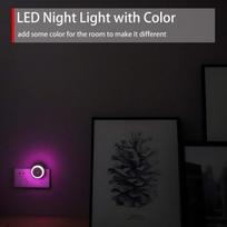 Mycozylite Led naktinė lemputė su sutemų jutikliu, rožinė, 2 vnt.