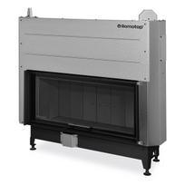 Plieninis židinio ugniakuras Romotop HEAT H3LG 06 110.50 juoda pakura IGN, su pakeliamomis durimis