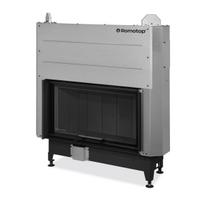 Plieninis židinio ugniakuras Romotop KV HEAT H3LF06 88.50.06, juoda pakura IGN, pakeliamomis durimis