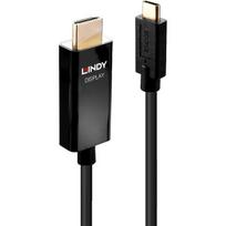 Lindy USB Type C į HDMI 4K60 adapterio kabelis 43293, 3m, 4096x2160@60Hz, HDMI 2.0, juodas, RoHS, CE, FCC, REACH, UL