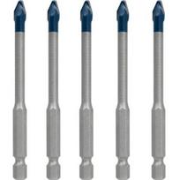 Bosch EXPERT HEX-9 HardCeramic grąžtų rinkinys 2608902316, 5 vnt., 6mm, 90mm, šešiakampis kotas