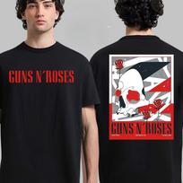 New Guns N Roses Firenze Rocks Festival Gig Poster in Florence Italy on June 12 2025 Vitruvian Man Skeleton Art Unisex T-Shirt S