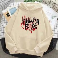 Hot Anime Helluva Boss Graphic Printed Hooded Men Women Casual Loose Hoodies Prevalent Sweatshirt Harajuku Unisex Streetwear S
