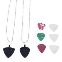 Engravable Musician Necklace With Ergonomic Thickness Guitar Pick Necklace for Performers and Music Enthusiasts 1 white