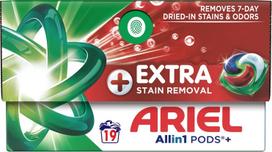 Ariel Skalbimo kapsulės Ariel, papildomas dėmių šalinimas, 19 vnt.
