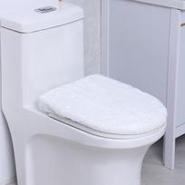 Modern Warm Toilet Seat Cover Thickened Soft Touch Toilet Lid Cover Washable Solid Color WC Cover Home Bathroom