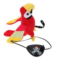 Pirate Parrot Stuffed Shoulder Props Halloween Costume Accessory Kit Party Supplies Decorations Stage Photo Cosplay Festive 20.00X18.00X11.50CM