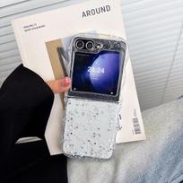 For Samsung Galaxy Z Flip 7 6 5 Flip 4 3 6 Fashion Glitter Transparent Wave Border Phone Case Soft Shockproof Ultra Thin Cover Galaxy Z Flip7