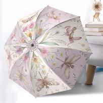 1pc Sturdy 8-Bone Auto Umbrella, Delicate Dragonflies Animals Umbrella, Digital Printed, Foldable Umbrella for On-the-Go Outdoor Use