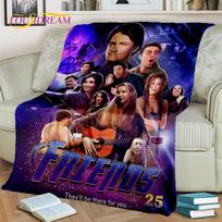 Classic Central Perk Friends TV Show Blanket,Soft Throw Blanket for Home Bedroom Bed Sofa Picnic Travel Office Cover Child Gift 75cmx90cm brown