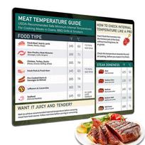 Grilio temperatūros vadovas BBQ temperatūros magnetas ir mėsos kepimo lentelė Magnetinis BBQ vadovas ir maisto temperatūros lentelė kepimui China Mainland