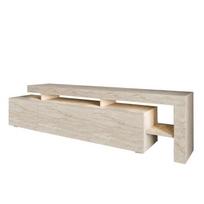 Meuble TV en bois  Beliz  - 192 x 37 x 53 cm - Travertin