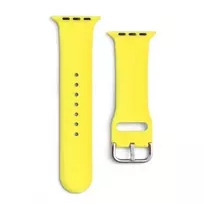 Hurtel Silikoninė APS apyrankė laikrodžiui Apple Watch 9 / 8 / 7 / 6 / 5 / 4 / 3 / 2 / SE (41 / 40 / 38mm) Strap Watch Bracelet geltonos spalvos