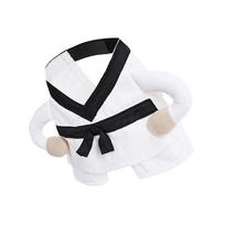 Martial Arts Costume for Dog Breathable 2 Leg Clothes For Small Dog Easy Wear Pet Halloween Party Dressingup Outfit S