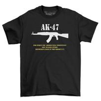AK-47 Every Body In The Room When Funny Mens Cotton T-Shirt Tee Top Shirt 2XL white