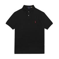 Polo Ralph Lauren 710782592001 Pony Custom Slim Fit Mesh Polo Mens Short Sleeve Tee 710782592001 (M) black