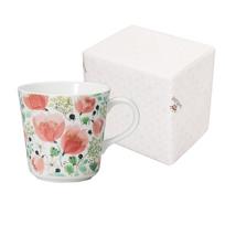 NARUMI Anna Emilia Floral Perfect for or any other and Gift boxed and Product Mug, 340cc,  Thank You  Print, Cute, Large, Weddings, Mother's Day, balta